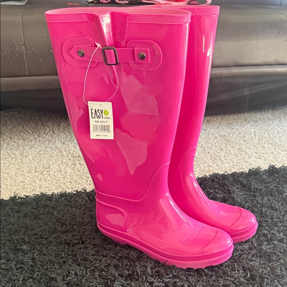 Easy Women's Pink Ankle Boots